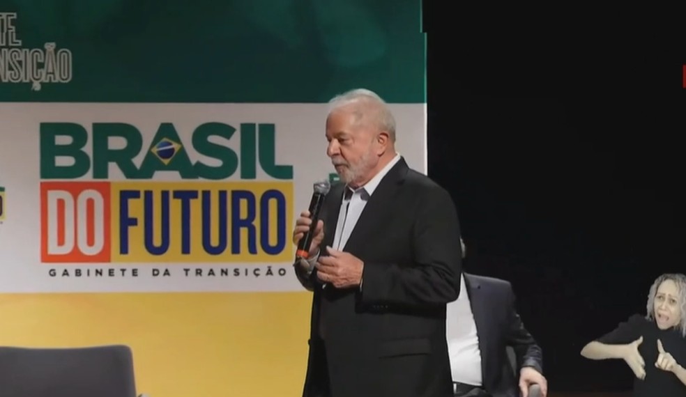 Lula fala — Foto: Reprodução