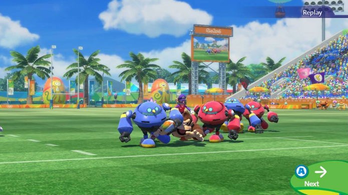 Rugby é um esporte exclusivo do Mario & Sonic at the Rio 2016 no Wii U (Foto: Reprodução/Thomas Schulze)