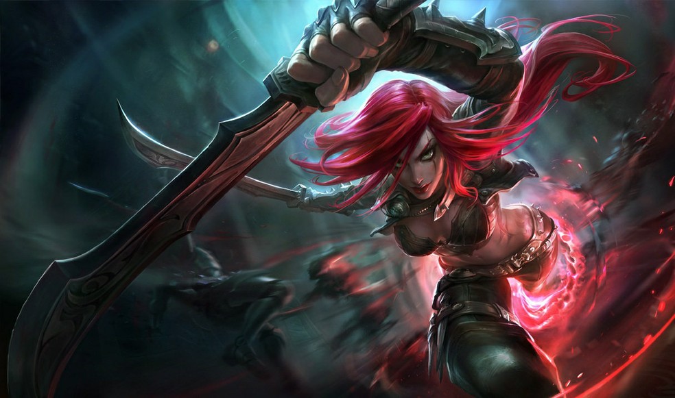 Katarina, a Lâmina Sinistra, é uma mid laner assassina com alta mobilidade e pode ser um bom counter — Foto: Divulgação/Riot Games