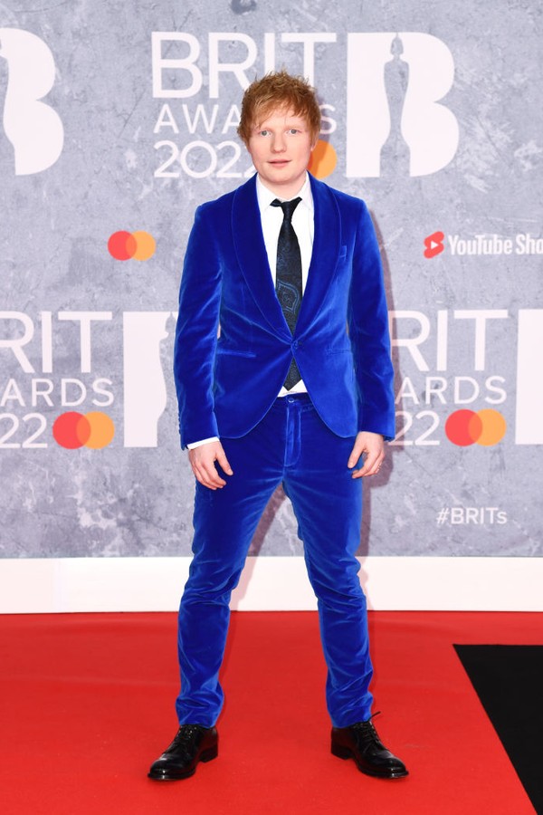 LONDON, ENGLAND - FEBRUARY 08: (EDITORIAL USE ONLY) Ed Sheeran attends The BRIT Awards 2022 at The O2 Arena on February 08, 2022 in London, England. (Photo by Gareth Cattermole/Getty Images) (Foto: Getty Images)