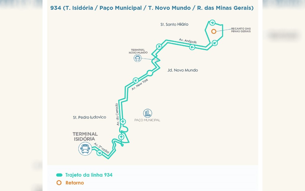 Nova linha de ônibus começa operar entre o Terminal Isidória e o Setor Recanto das Minas Gerais