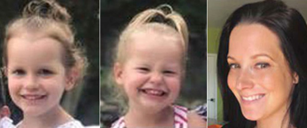 Montagem com fotos de Bella, de 4 anos, Celeste, de 3, e a mãe delas, Shannan Watts  (Foto: The Colorado Bureau of Investigation via AP)