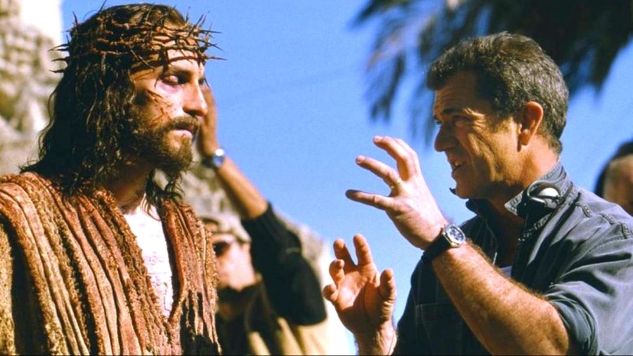 Jim Caviezel E Mel Gibson no set de A Paixão de Cristo