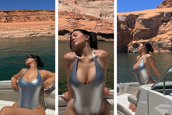 Kylie Jenner brilha em fotos de maiô coladíssimo  (Foto: Reprodução/Instagram)