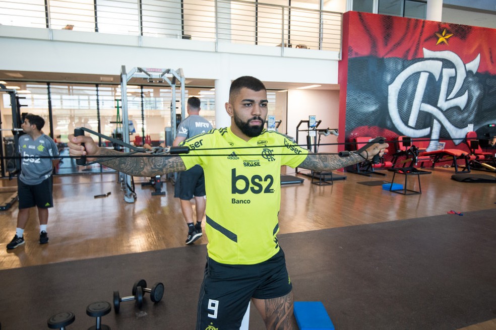 Gabigol s&oacute; ficou fora de dois e &eacute; um dos que mais jogaram com Jesus &mdash; Foto: Alexandre Vidal / Flamengo