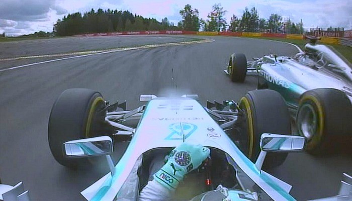 Lewis Hamilton Nico Rosberg acidente