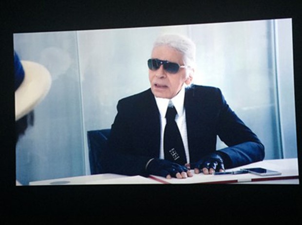 Karl Lagerfeld in conversation with 