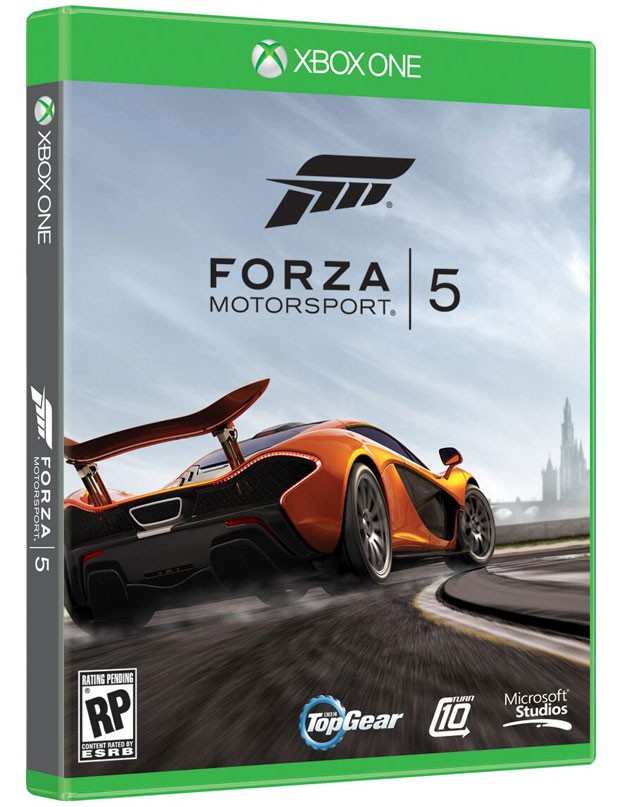 Microsoft divulgou imagem da capa de 'Forza 5', do Xbox One, mostrando como serão as caixas d0o novo console (Foto: Divulgação/Microsoft)