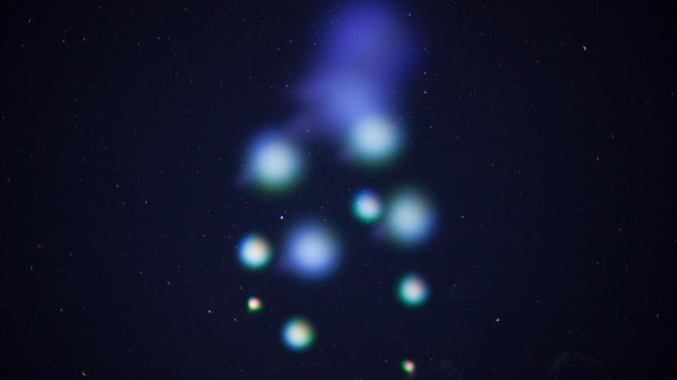 Luzes provocadas durante lançamento da Nasa nos EUA