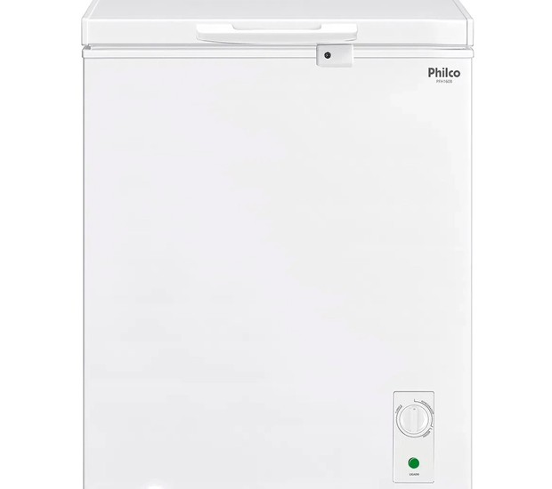 Freezer horizontal PFH160B, da Philco, possui capacidade de 143 litros e quatro rodízios para facilitar seu deslocamento (Foto: Divulgação / Shoptime)