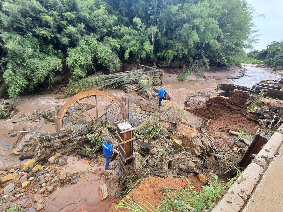 Barragem rompida em Dois Córregos — Foto: Divulgação