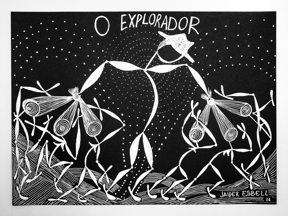 Desenho da exposição 'Era Uma Vez a Amazônia', que será exposta em Brasília (Foto: Divulgação)