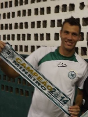 Fabricio goleiro do Mamoré campeão Módulo II Campeonato Mineiro (Foto: Fabricio Rapchan dos Santos Morales / Arquivo Pessoal)