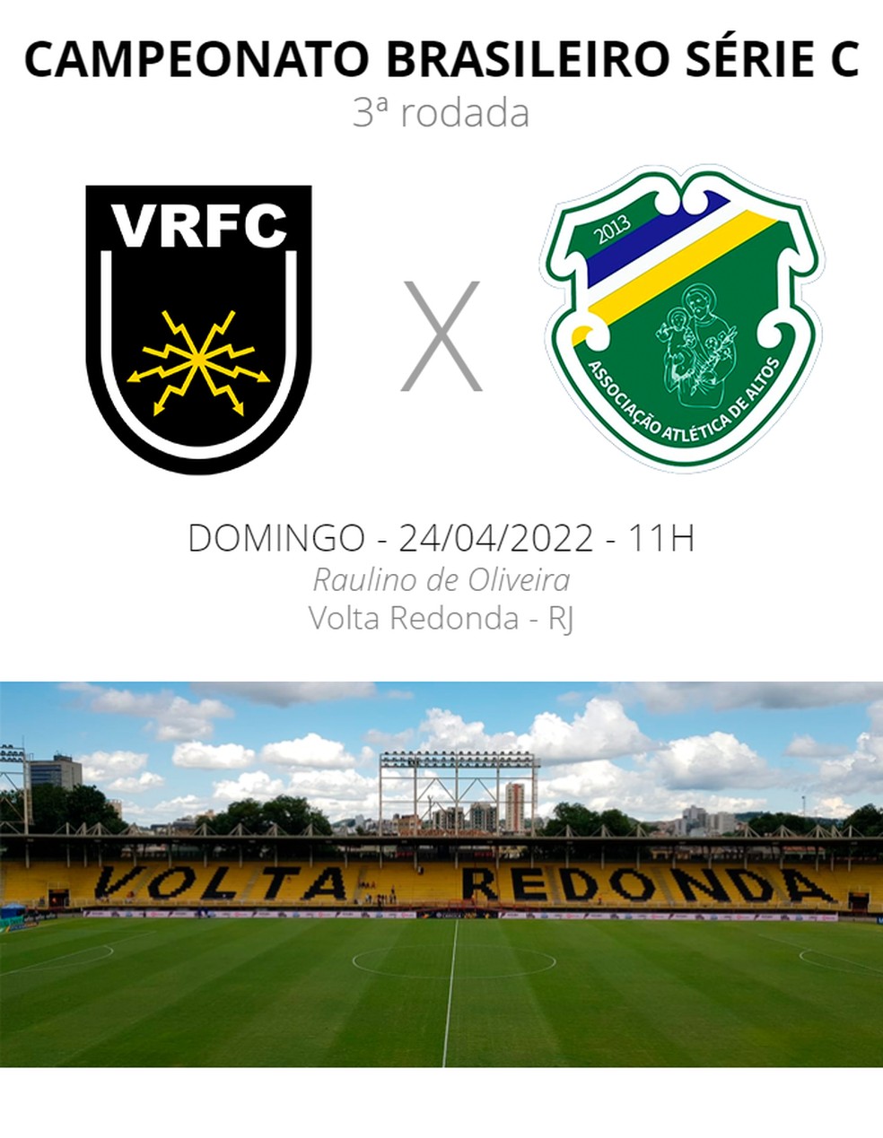 Como terminou o jogo de Volta Redonda?