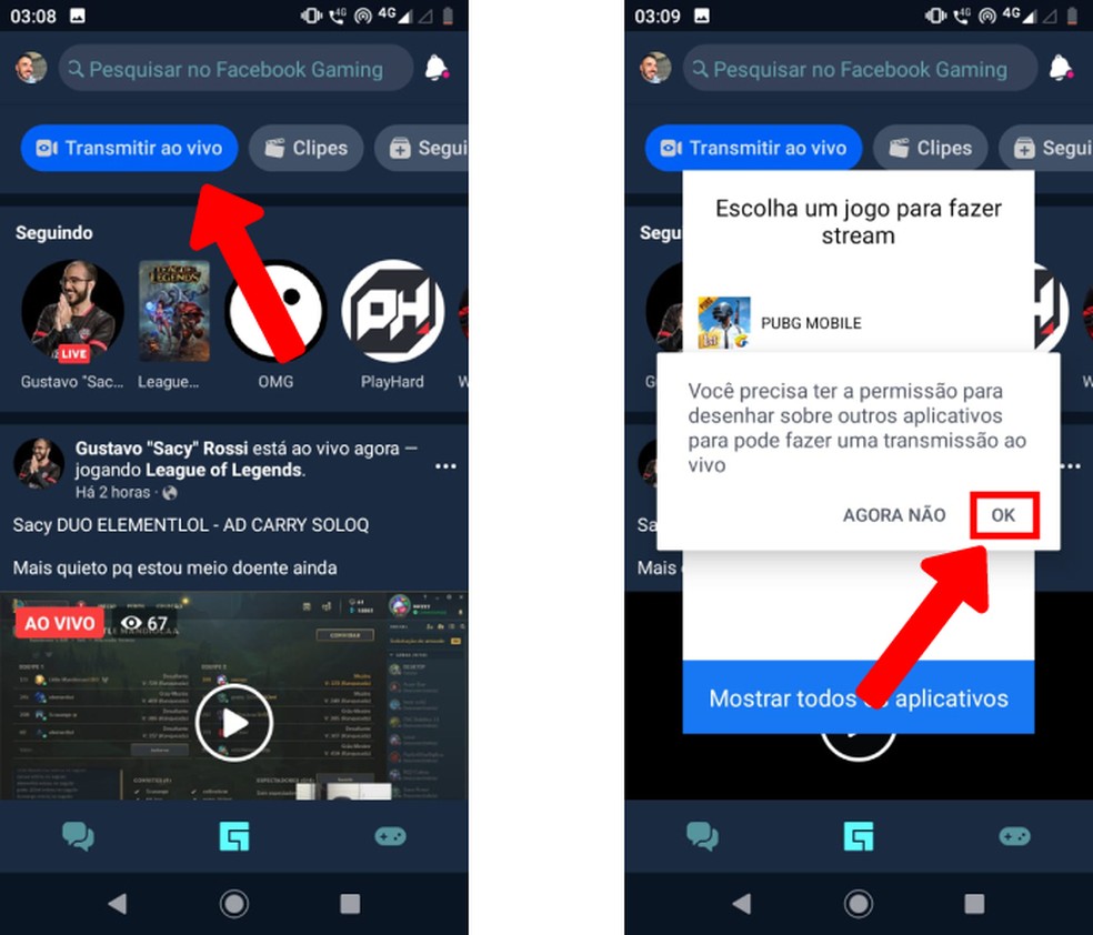 Como transmitir jogos ao vivo no Facebook?