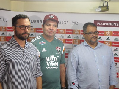 Enderson Moreira, Mario Bittencourt e Simeone Fluminense (Foto: Fred Huber)