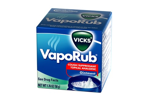 Vicks VapoRub = pomada para desobstruir congestão nasal