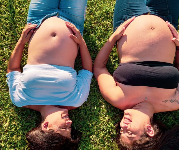 Mãe e filha podem dar à luz nas próximas semanas  (Foto: Arquivo Pessoal )