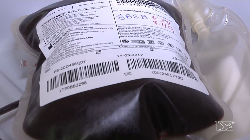 AtravÃ©s das doaÃ§Ãµes de sangue o hemocentro prepara os estoques de plaquetas, hemÃ¡cias e plasma para as demandas transfusionais (Foto: ReproduÃ§Ã£o/TV Mirante/Arquivo)