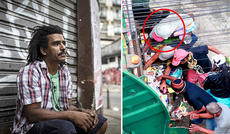 Fotografado revirando caminhão de lixo, Ivanir Silva Moraes Junior, disse que já comeu comida vencida há um mês