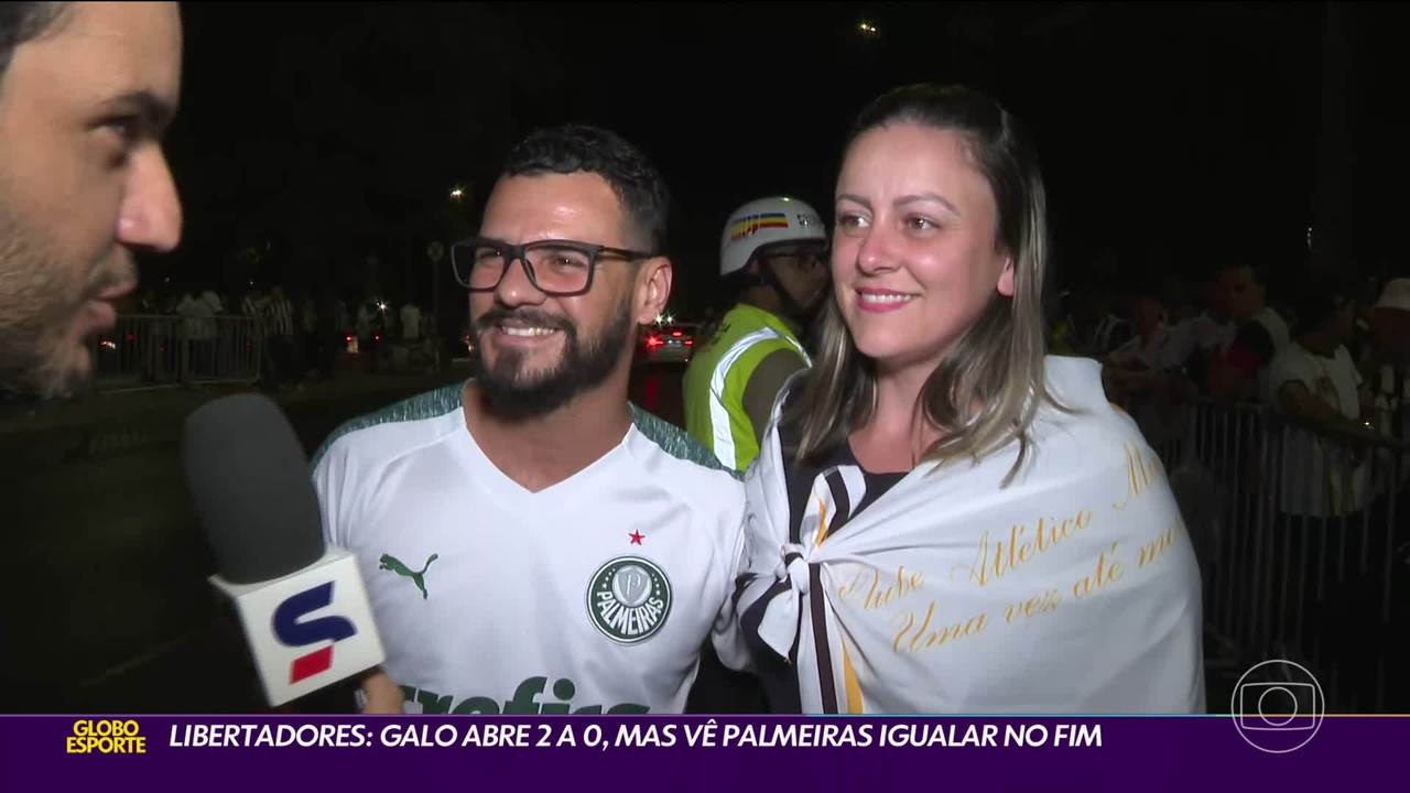 Libertadores: Atlético abre 2 a 0, mas vê Palmeiras igualar no fim
