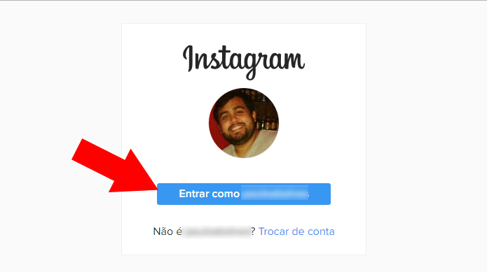 Faça login no Instagram pelo navegador (Foto: Reprodução/Paulo Alves)