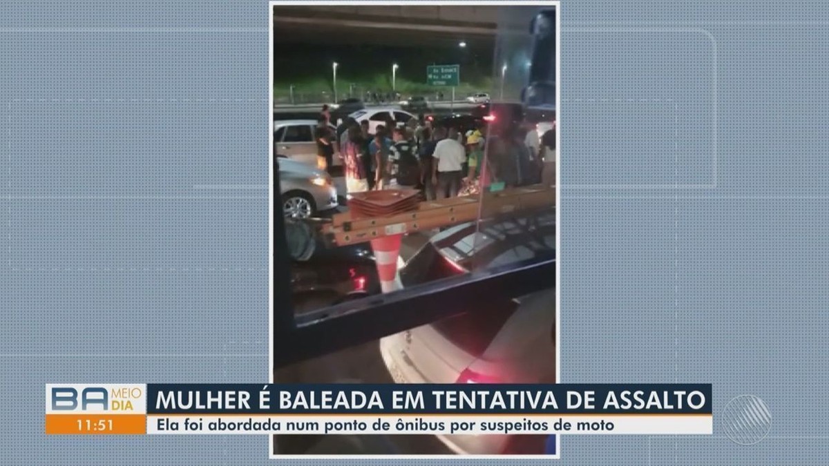 Mulher é baleada em ponto de ônibus durante tentativa de assalto em Salvador Bahia G