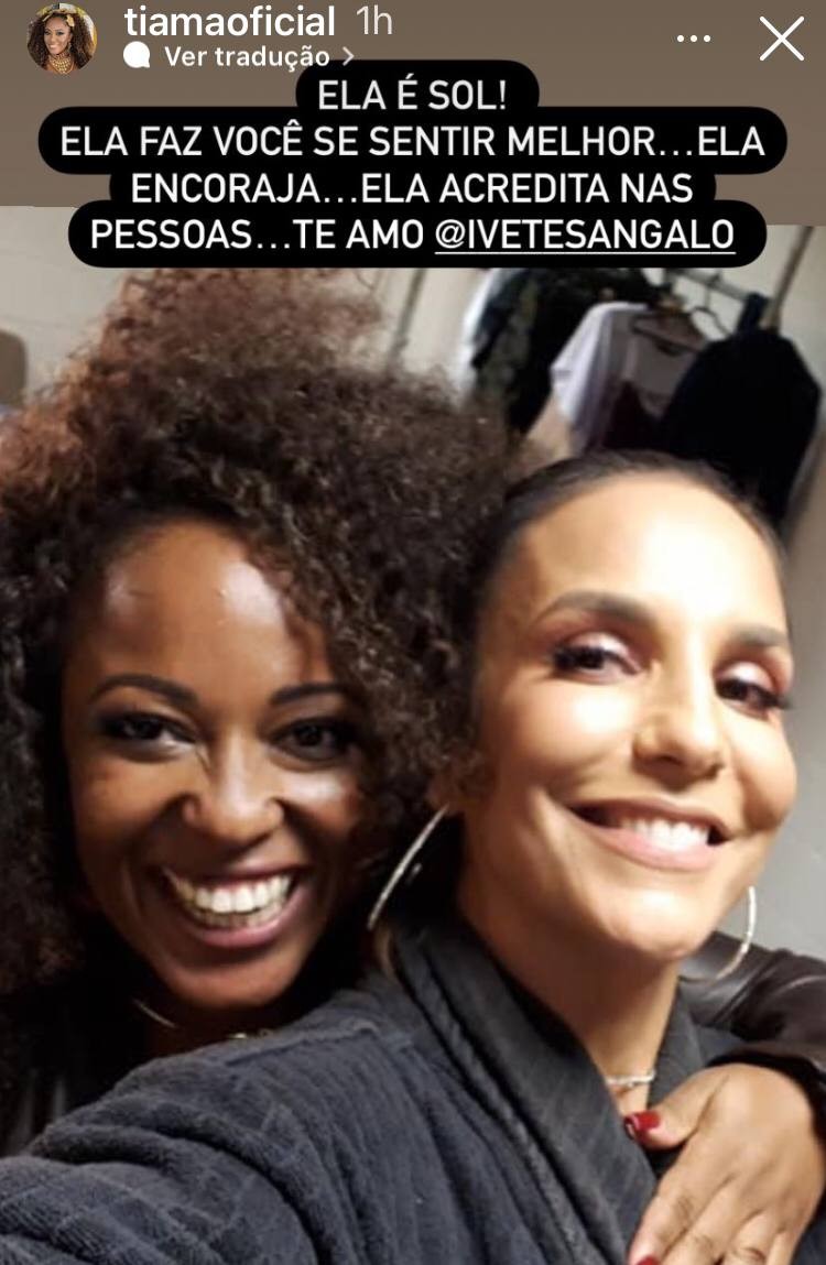 Tia Má relembra foto antiga ao lado de Ivete em aniversário da cantora (Foto: Reprodução / Instagram)