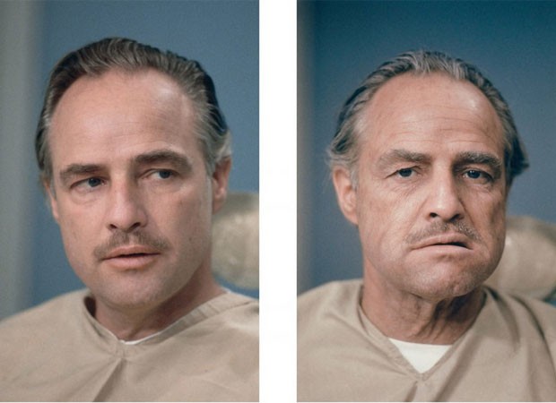 Marlon Brando se transformando em Vito Corleone (Foto: Divulgação)