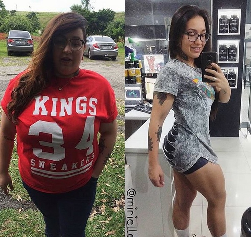 Miriellen perdeu 55kg em 10 meses apenas com dieta e alimentação — Foto: Reprodução/Instagram