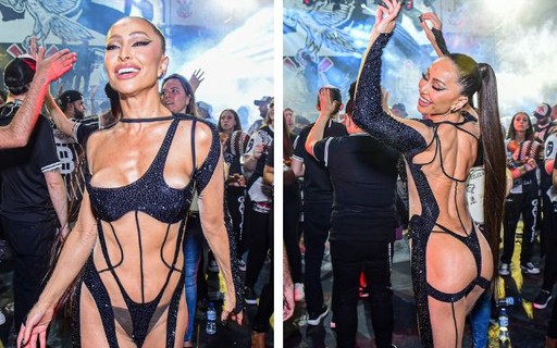 Sabrina Sato usa roupa minimalista e arrasta multidão em ensaio de Carnaval