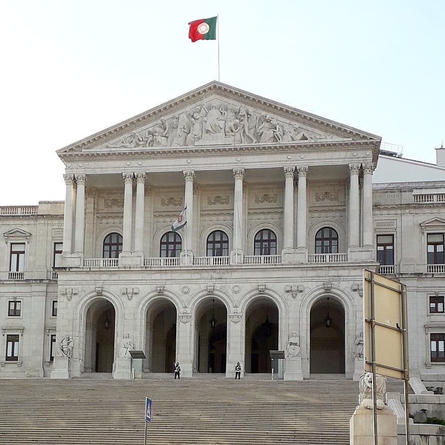 Parlamento de Portugal, onde os deputados rejeitaram o Orçamento para 2022