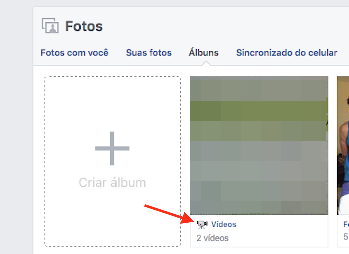 Acessando o álbuns de vídeos postados em um perfil do Facebook (Foto: Reprodução/Marvin Costa)