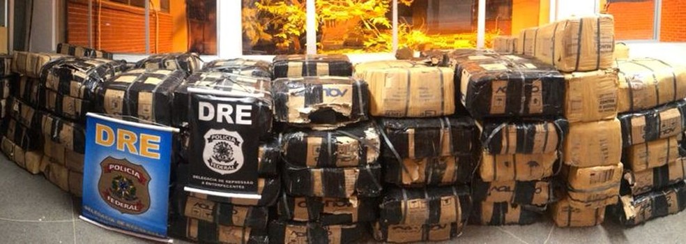 Foi a maior apreensão de maconha paraguaia dos últimos anos, segundo a polícia — Foto: Divulgação/PF