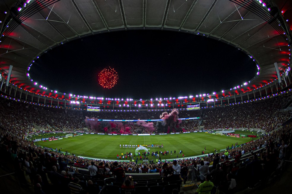 Torcida do Flamengo vem lotando o Maracanã nos jogos — Foto: Paula Reis/Flamengo