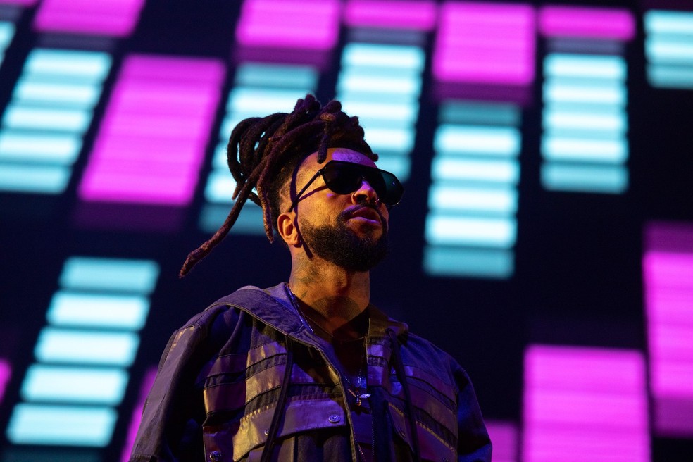 Rael canta em live do Sesc nesta terça-feira (28); na foto de outubro, rapper durante show no Rock in Rio 2019 — Foto:  Marcelo Brandt / G1