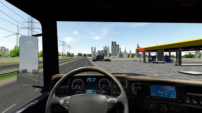 Simulador de carretas e caminhões traz fases onde é preciso dirigir com cautela (Foto: Divulgação)