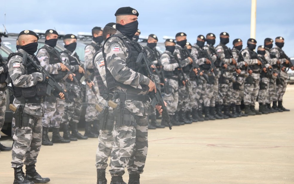 Operações de combate ao tráfico de drogas e mortes violentas, em Salvador, foram lançadas nesta sexta-feira pela PM — Foto: Alberto Maraux/SSP-BA