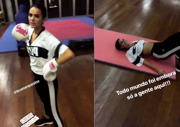 Pós-Rússia, Bruna Marquezine treina pesado e brinca: "peso na consciência" (Foto: Reprodução/Instagram)
