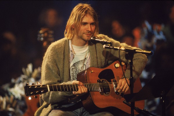 Kurt Cobain durante as gravações do Acústico MTV do Nirvana (Foto: Getty Images)