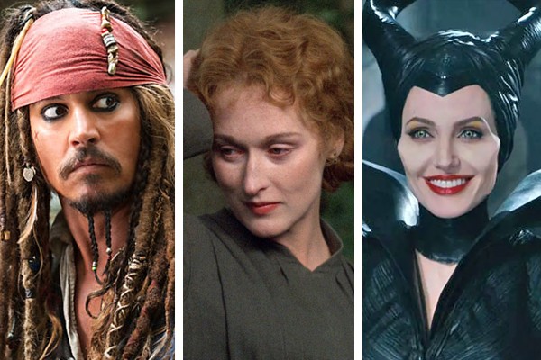 Johnny Depp, Meryl Streep e Angelina Jolie (Foto: Divulgação)