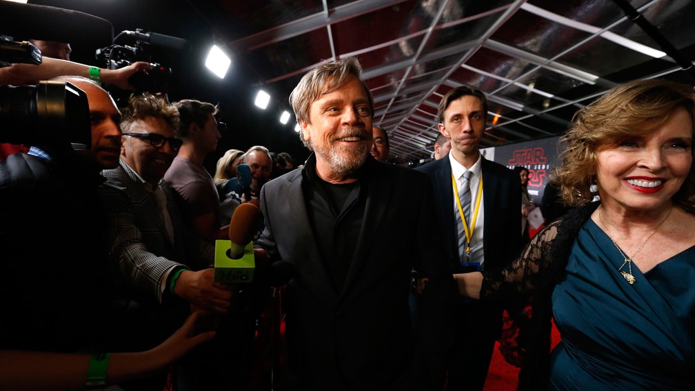 Mark Hamill, o Luke Skywalker, na pré-estreia mundial de 'Star Wars: Os últimos Jedi' (Foto: Mario Anzuoni/Reuters)