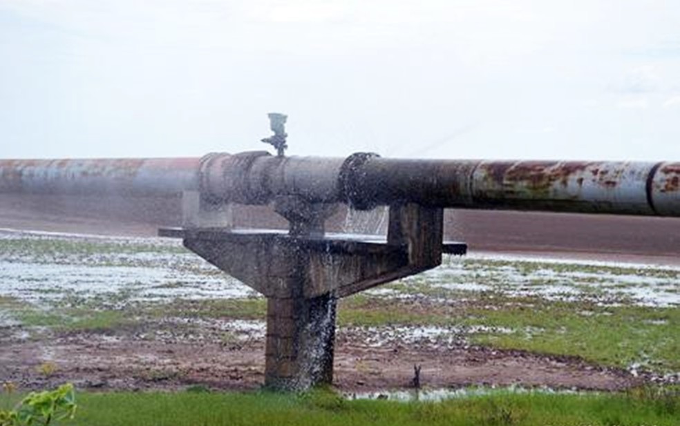 Adutora Macau/Pendências — Foto: Cláudio Abdon