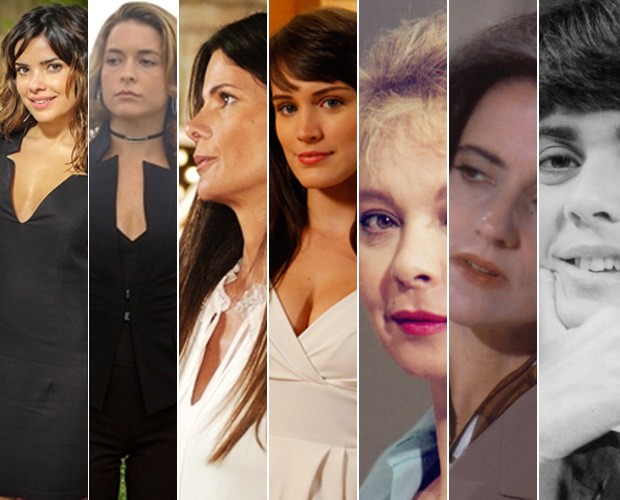 Belas e sedutoras, secretárias vilãs deram golpe em várias novelas (Foto: Vídeo Show/TV Globo)