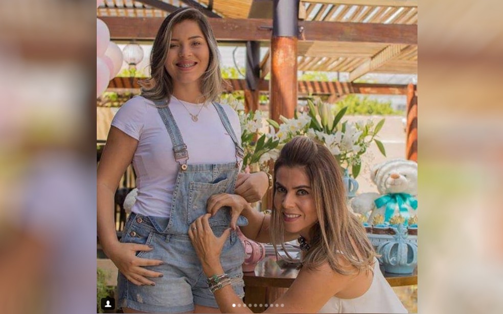 Allana Cristina Rodrigues e Luciana Salatiel, barriga solidÃ¡ria, GoiÃ¢nia (Foto: ReproduÃ§Ã£o/Instagram Lu Salatiel)