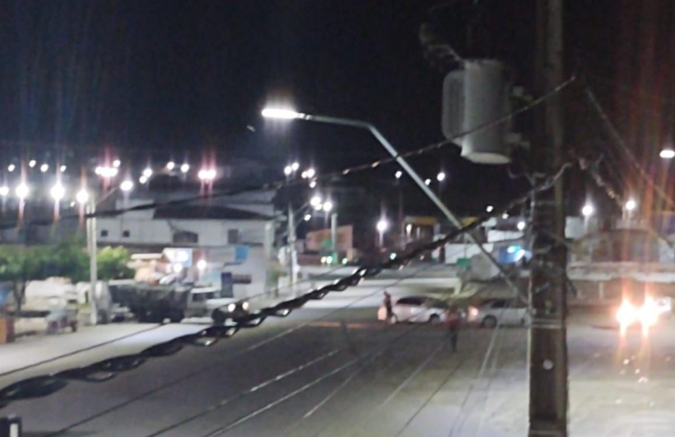 Quadrilha ataca pelotão da PM e agência bancária em Santo Antônio, no Agreste potiguar — Foto: Redes sociais