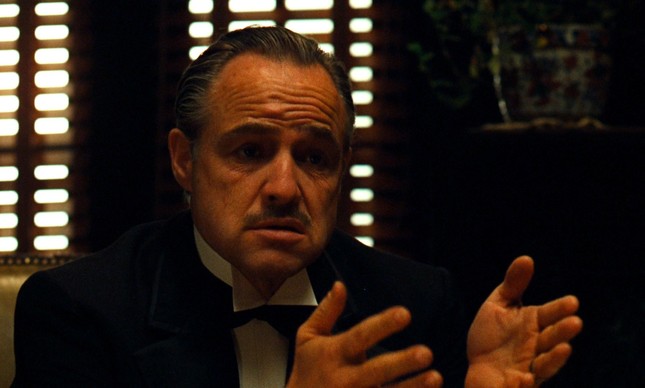 Marlon Brando como Don Vito Corleone, em "O poderoso chefão"