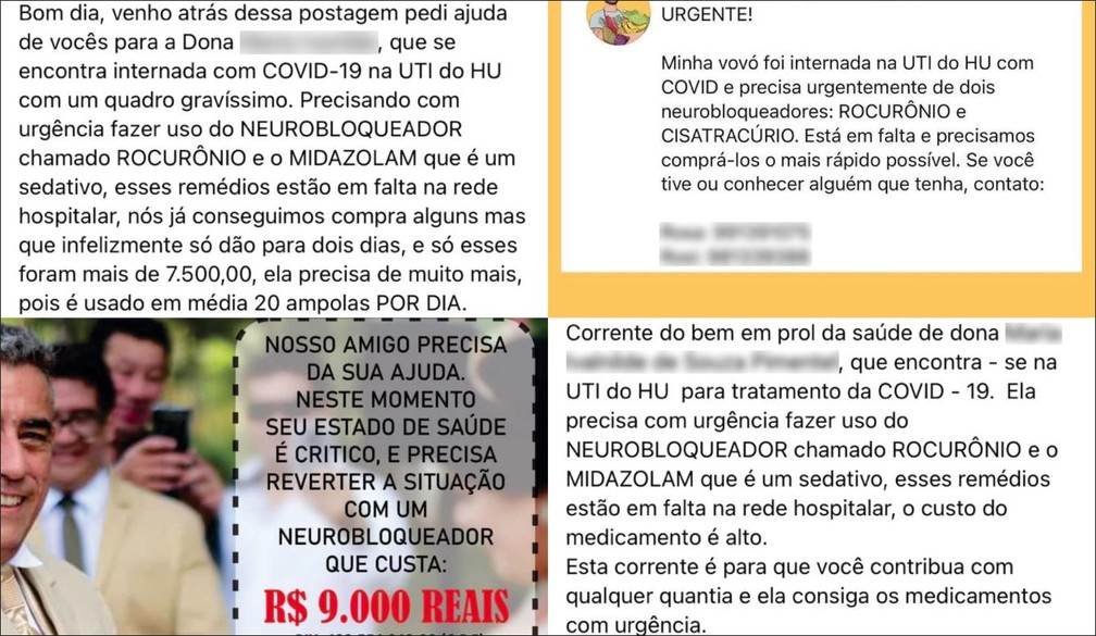 Campanhas em Macap&aacute; ao longo de abril pediam doa&ccedil;&otilde;es para compra de neurobloqueadores &mdash; Foto: Reprodu&ccedil;&atilde;o