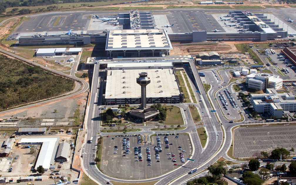 Vista aérea do Aeroporto Internacional de Viracopos, em Campinas — Foto: Ricardo Lima/Divulgação