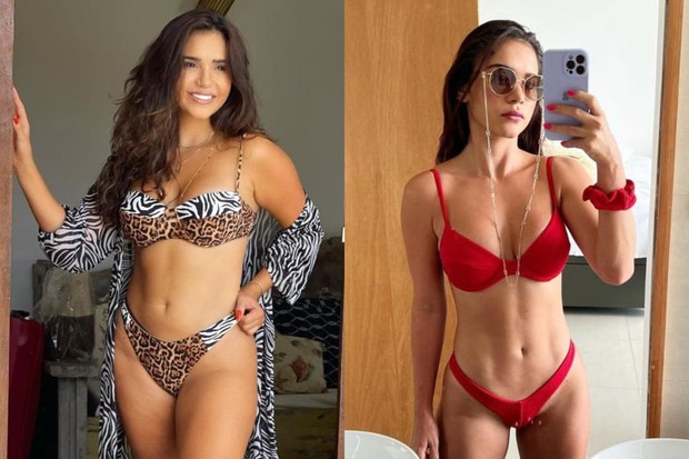 Antes e depois de Gizelly Bicalho (Foto: Reprodução/Instagram)